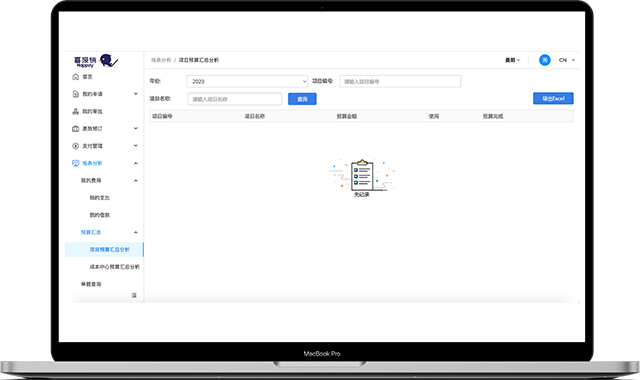 动态显示费用统计分析表，数据可追溯
